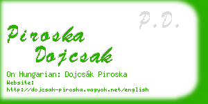 piroska dojcsak business card